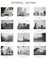 Court House, Methodist, St. Pauls Lutheran, Nazarene, Savior, St. John, St. Luke Church, Renville County 1962